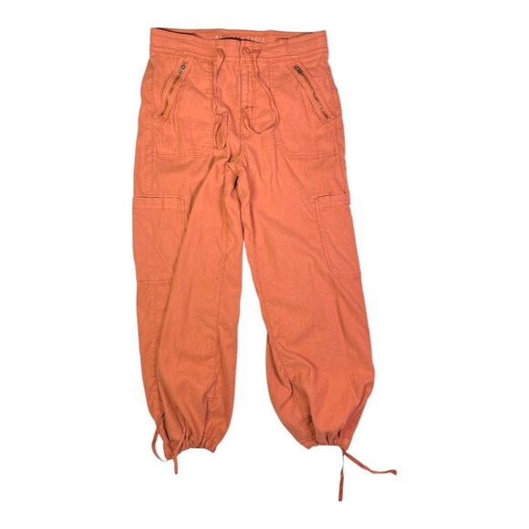 American Eagle Size 12 Dream Drape Baggy Wide Leg Pants Terra Cotta Orange - Picture 1 of 13